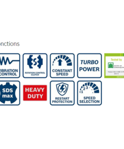 Perforateur Sds Max Marteau Perforateur GBH 8-45 DV 12.5 J SDS-max Bosch 0611265000 -Outils électroportatifs Soldes 0611265000