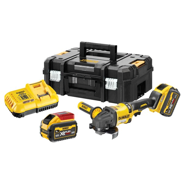 Meuleuse D'angle ø 125 Mm Meuleuse Dewalt Ø125mm DCG418X2-QW XR Flexvolt 2 Batteries 54V 3AH Li-Ion En Coffret 5 Meuleuse D'angle ø 125 Mm Meuleuse Dewalt Ø125mm DCG418X2-QW XR Flexvolt 2 Batteries 54V 3AH Li-Ion En Coffret – Image 3