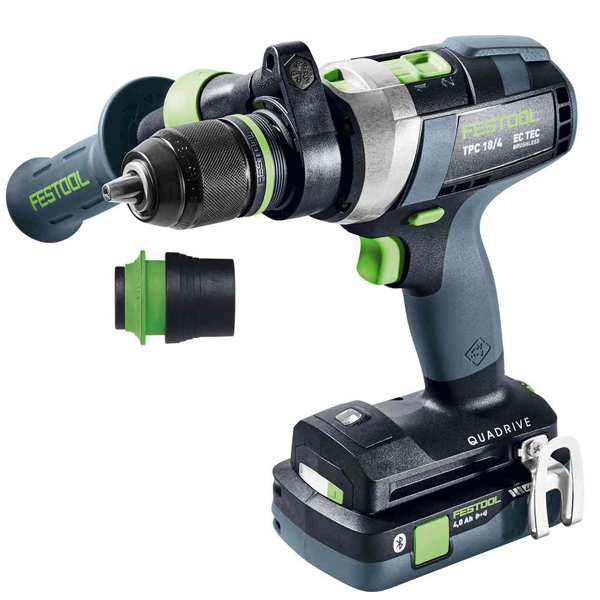 Visseuse Perceuse à Percussion Sans Fil Perceuse-visseuse à Percussion Festool QUADRIVE TPC 18/4 5,2/4,0 I-Plus 2 Batteries 4 Et 5,2Ah 6 Visseuse Perceuse à Percussion Sans Fil Perceuse-visseuse à Percussion Festool QUADRIVE TPC 18/4 5,2/4,0 I-Plus 2 Batteries 4 Et 5,2Ah – Image 4
