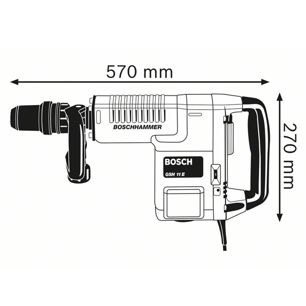 Perforateur Sds Max Marteau-piqueur SDS Max - Bosch GSH 11 E - 1 500 W - 16,8 Joules 7 Perforateur Sds Max Marteau-piqueur SDS Max - Bosch GSH 11 E - 1 500 W - 16,8 Joules – Image 5