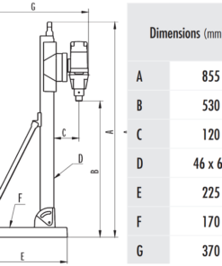 Marteau Piqueur, Démolisseur Et Carotteuse Burineur Carotteuse à Eau Eibenstock DB200GR Avec Bâti - Ø 200 Mm 230 V 2,5 KW