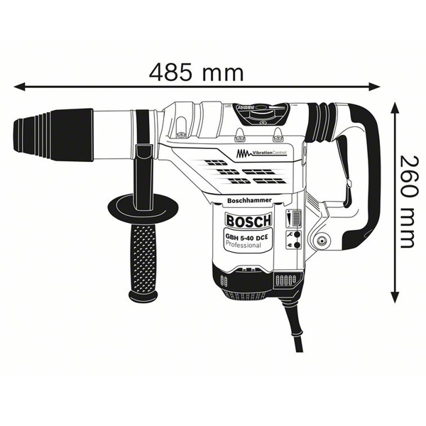 Perforateur Sds Max Marteau Perforateur Bosch GBH 5-40 DCE SDS Max 1150 W 8.8 J 5 Perforateur Sds Max Marteau Perforateur Bosch GBH 5-40 DCE SDS Max 1150 W 8.8 J – Image 3