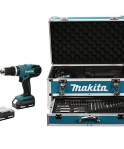 Visseuse Perceuse à Percussion Sans Fil Perceuse Visseuse à Percussion 18V 1.3 Ah Coffret Alu Accessoires Makita HP457DWEX4