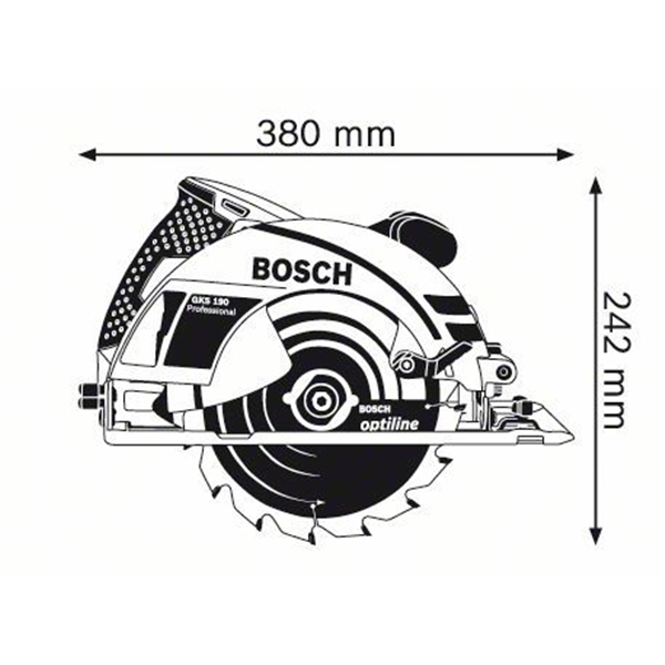 Scie Circulaire Filaire Scie Circulaire GKS 190 Professional Livrée En Boîte Carton : Bosch 0601623000 5 Scie Circulaire Filaire Scie Circulaire GKS 190 Professional Livrée En Boîte Carton : Bosch 0601623000 – Image 3