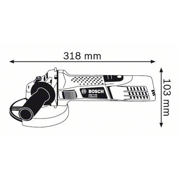 Meuleuse D'angle ø 125 Mm Meuleuse Angulaire Bosch GWS 7-125 Professional 0601388108 5 Meuleuse D'angle ø 125 Mm Meuleuse Angulaire Bosch GWS 7-125 Professional 0601388108 – Image 3