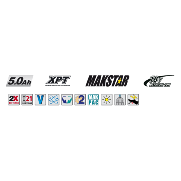 Visseuse Sans Fil Perceuse Visseuse 18 V 2x5 Ah Ø 13 Mm DDF458RTJ Makita DDF480RMJ 4 Visseuse Sans Fil Perceuse Visseuse 18 V 2x5 Ah Ø 13 Mm DDF458RTJ Makita DDF480RMJ – Image 2