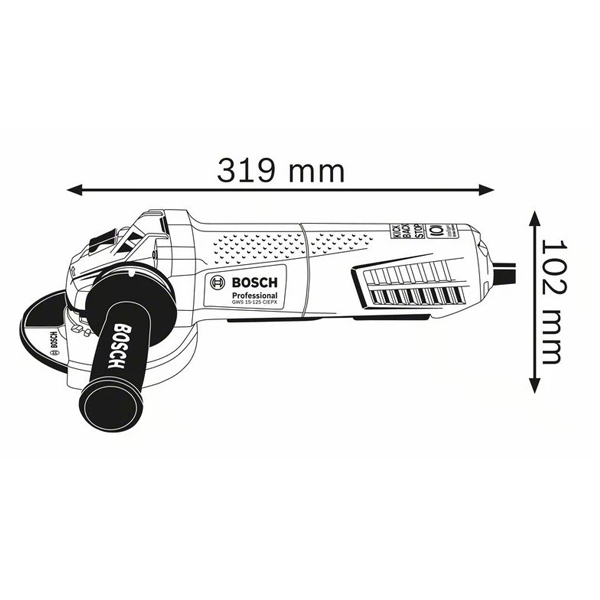 Meuleuse D'angle ø 125 Mm Meuleuse Angulaire Bosch GWS 15-125 CIEPX 1500W 125 Mm 7 Meuleuse D'angle ø 125 Mm Meuleuse Angulaire Bosch GWS 15-125 CIEPX 1500W 125 Mm – Image 5