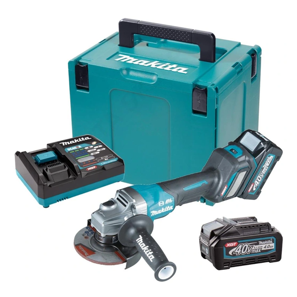 Meuleuse D'angle ø 125 Mm Meuleuse D'angle Makita Diamètre 125 Mm 40 V Max Li-Ion - Puissance 1100 W - 2 Batteries + Chargeur 3 Meuleuse D'angle ø 125 Mm Meuleuse D'angle Makita Diamètre 125 Mm 40 V Max Li-Ion - Puissance 1100 W - 2 Batteries + Chargeur