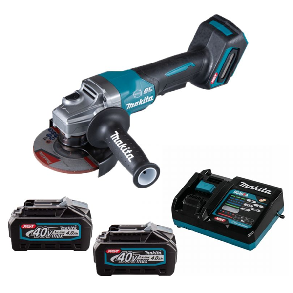 Meuleuse D'angle ø 125 Mm Meuleuse D'angle Makita Diamètre 125 Mm 40 V Max Li-Ion - Puissance 1100 W - 2 Batteries + Chargeur 3 Meuleuse D'angle ø 125 Mm Meuleuse D'angle Makita Diamètre 125 Mm 40 V Max Li-Ion - Puissance 1100 W - 2 Batteries + Chargeur