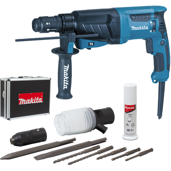 Perforateur Sds + Filaire Perforateur Burineur SDS Plus 800 W 26mm Makita HR2630TX4 4 Perforateur Sds + Filaire Perforateur Burineur SDS Plus 800 W 26mm Makita HR2630TX4 – Image 2