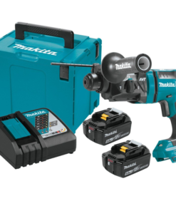 Perforateur Sds + Sans Fil Perforateur Burineur Makita DHR182RTJ Avec 2 Batteries Et Accessoires