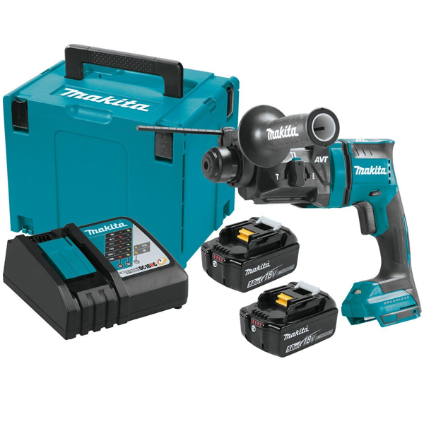 Perforateur Sds + Sans Fil Perforateur Burineur Makita DHR182RTJ Avec 2 Batteries Et Accessoires 3 Perforateur Sds + Sans Fil Perforateur Burineur Makita DHR182RTJ Avec 2 Batteries Et Accessoires
